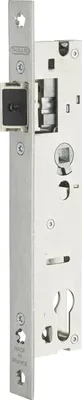 Image de Boitier de serrure encastrable à cylindre pour menuiserie métallique, axe 26mm, L41, bouts carrés, inox - THIRARD