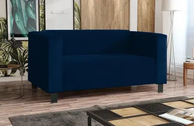 Produktbild von Zweisitzer-Sofa BISERKA - blau/schwarz