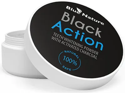 Obrázek produktu pro Blue Nature Fresh White - Zubní prášek s aktivním uhlím - 30 ml