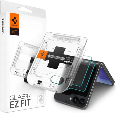 Zdjęcie produktu dla Spigen GLAS.tR EZ Fit, Samsung, Galaxy Z Flip 6, Odporny na zadrapania, Przezroczysty, 2 szt.