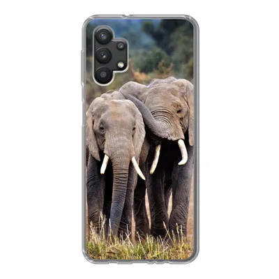 Produktbild von MuchoWow® Handyhülle Schutzhülle Hülle für Samsung Galaxy A32 5G Elefant - Tiere - Bäume - Natur Silikon Softcase Handy Hülle - Softcase
