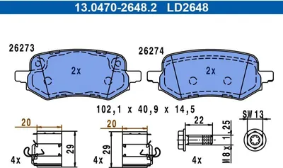 Zdjęcie produktu dla Klocki Hamulcowe Ford Tył Puma 1,0-1,5 19- Ceramic