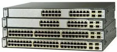 Produktbild von Cisco - WS-C3750-48PS-E - Catalyst 3750 48 10/100 PoE + 4 SFP Enhanced Image