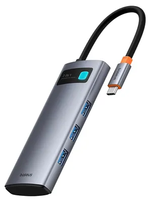 Produktbild von Baseus , USB Typ-C, USB 3.0, USB Typ-C, HDMI, MicroSD (TransFlash), SD, 5000 Mbit/s, 60 Hz, 3840 x 2160 Pixel