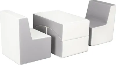 Image de Ensemble de meubles en  : 2xfotel+couch Ensemble de meubles en  : 2xfotel+couch (couleur : blanc, gris)