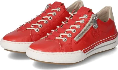Produktbild von Rieker Damen Low Sneaker Rot Leder Synthetik Mix Größe: 41