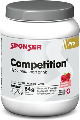 Produktbild von Sponser Competition Hypotonic Sportdrink – 1000 g Raspberry