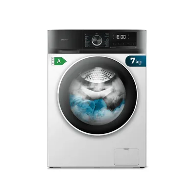 Produktbild von Cecotec Waschmaschine 7Kg Frontlader Bolero Dresscode 7500 Inverter A 1850W, 1400 U/min, Inverter Plus Motor, niedriger Stromverbrauch, 16 Programme, SteamMax, Delay Start, White