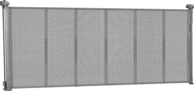 Zdjęcie produktu dla SucceBuy – składana barierka zabezpieczająca dla dzieci, wysokość 87 cm, rozkładana do szerokości 180 cm, odpowiednia dla dzieci i zwierząt domowych, wykonana z siatki, łatwa w montażu, idealna na schody, do drzwi, korytarzy i miejsc zabaw, kolor szary