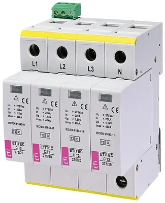 Image de Parafoudre ETI ETITEC C T2 275/20 4+0 RC