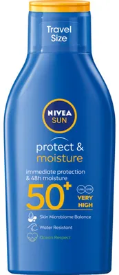 Produktbild von Nivea Sun Schutz- und Feuchtigkeitsmilch LSF 50+ (100 ml)