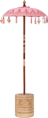 Immagine prodotto di vidaXL Ombrellone balinese con base Rosa 95 x 95 x 260 cm