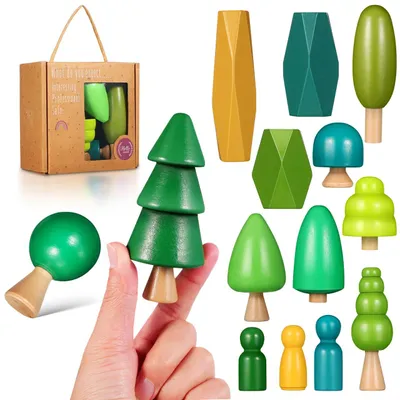 Imagen del producto de Pequeño árbol de madera educativo para decoración creativa