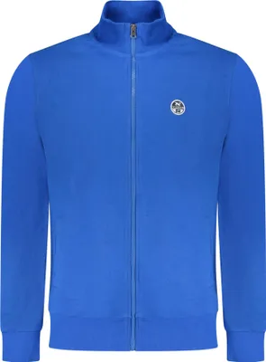 Immagine prodotto di Elegante felpa con zip da uomo blu con logo e tasche