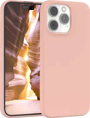 Produktbild von EAZY CASE Silikonhülle für Apple iPhone 15 Pro Max Silikon Backcover Schutz in Rosa