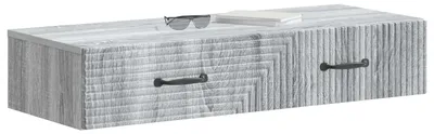 Produktbild von vidaXL Wandmontierter Beistelltisch Graues Sonoma 87,5 x 34,5 x 17 cm