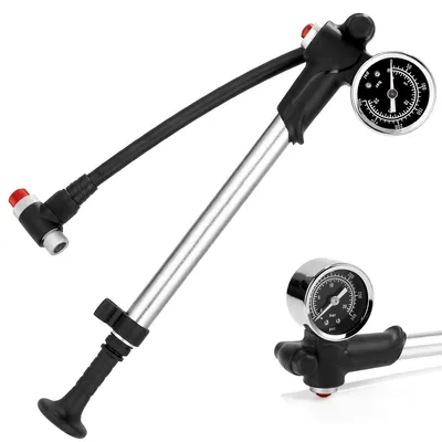 Obrázek produktu pro Pumpička na kolo - 300 PSI - S manometrem - Pro ventily Presta a Schrader - 168 g