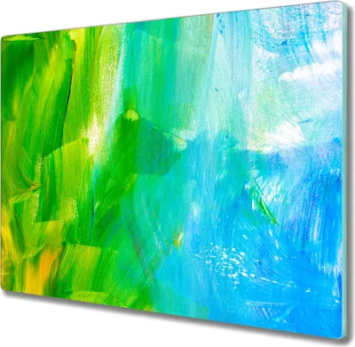 Produktbild von Coloray Hackbrett Kochplattenabdeckung Herdabdeckplatte 60x52 cm Schneidebrett Küchenbrett - Malerei