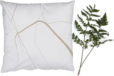 Produktbild von MuchoWow® Zierkissen Sofakissen Wohnzimmer Dekokissen 45x45 cm Abstrakt - Minimalismus - Linienkunst - Schlafpolster - Polster für das Sofa