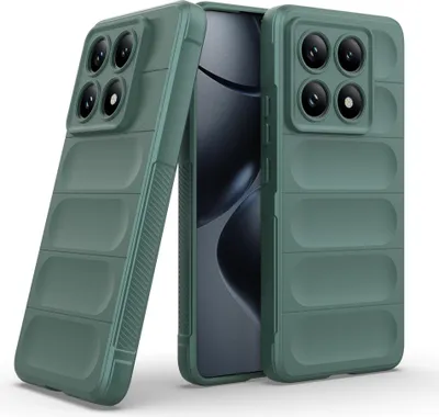 Produktbild von Handy Hülle für Xiaomi 14T Pro Grip Case Cover Schutzhülle Softgrip Farbe: Grün