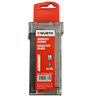 Produktbild von Würth Abbrechklingen 18 mm 50 Stück Spender 071566051