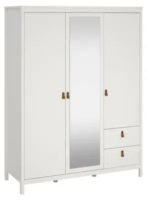 Produktbild von Kleiderschrank 3 Türen Helise, Schlafzimmermöbel, Schrank, Garderobe, 150x58 h199 cm, Weiß