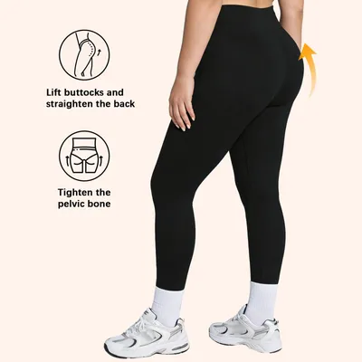 Obrázek produktu pro Legíny s vysokým pasem Dámské elastické legíny Měkké sportovní kalhoty pro sportovní tělocvičnu - černá-XXL