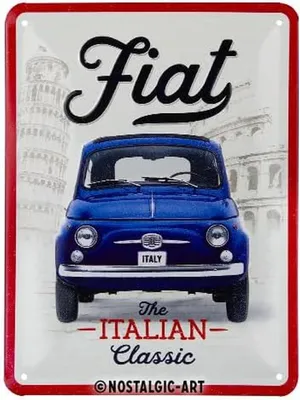 Produktbild von Nostalgic-Art - Blechschild 15x20 cm - Fiat 500 - The Italian Classic