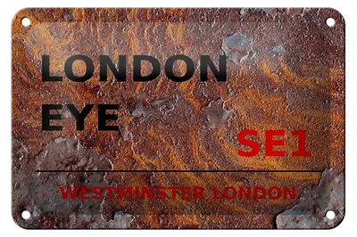 Produktbild von Blechschild London 18x12cm Westminster London Eye SE1