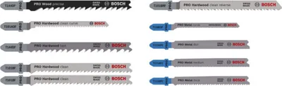 Productafbeelding van BOSCH 2607011943 BOSCH PRO Wood and Metal Stichsägeblätter-Set 10-teilig