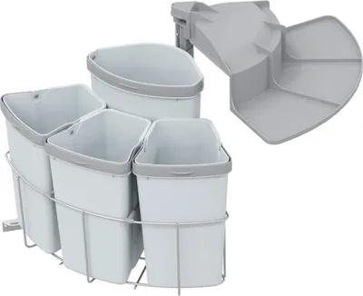 Immagine prodotto di Centro rifiuti n. 720363 Bidone girevole da 9 e 12 litri grigio