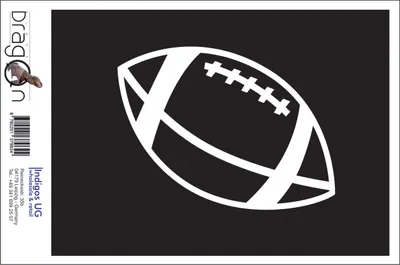 Produktbild von Aufkleber / Autoaufkleber - JDM / Die cut / Auto / OEM - Football - 160x120 mm gelb - Heckscheibe / Heckscheibenaufkleber