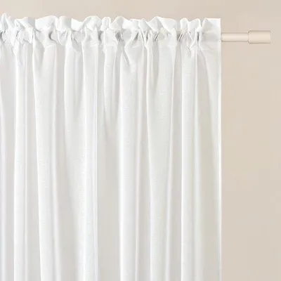 Obrázok produktu pre Unyqoos® Priehľadná záclona so záhybovou páskou – polyester, 300 × 250 cm, priepustná pre svetlo, vhodná do obývačky a spálne