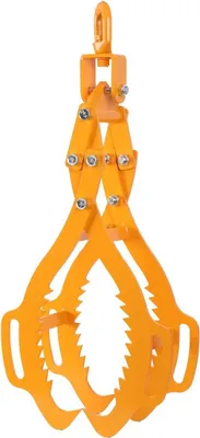 Zdjęcie produktu dla Szczypce do drewna – szczypce do podnoszenia drewna – siła uciągu 1500 kg – 71 cm – 4 zęby – haczyk antypoślizgowy – stal stopowa – srebrne