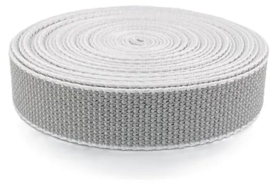 Produktbild von Rollladengurt 23 mm breit – 50 m oder 6 m lang – Grau/Beige – Polypropylen – robustes Gurtband für Rollladen, UV-beständig und reißfest