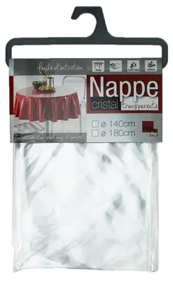 Tischdecke Kristall rund 180 cm transparent PVC