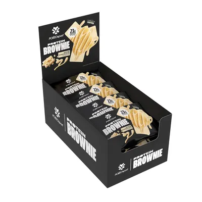 Produktbild von Polleo Protein Brownie, 12 x 75 g - White Chocolate