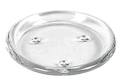 Sandra Rich 200-10 Candle Mood Kerzenteller Ø 11 cm, Höhe 1,5 cm, Glas, klar