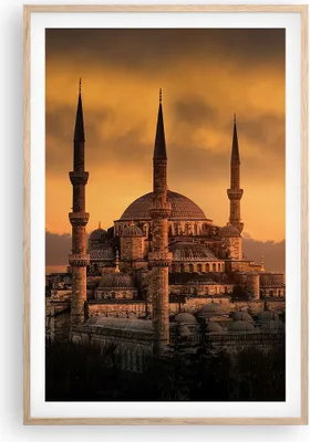 Produktbild von Gerahmtes Poster - Rahmen in heller Eiche - Sonnenuntergang istanbul türkei reise - 61x91,5 cm - Wand Bild - Wanddeko - Wandbilder - Wandposter - Bilderrahmen - Bilder - Kunstdruck - P2NPA61x91-2846