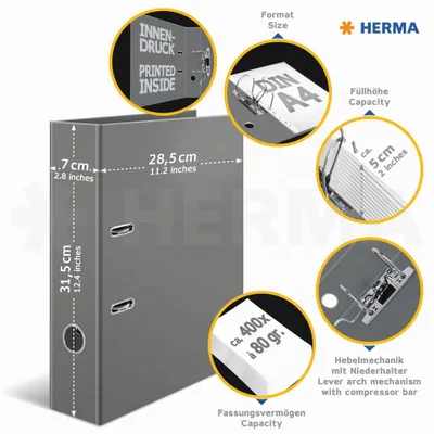 Productafbeelding van HERMA 20111 HERMA motiefordner "Color Standard", DIN A4, donkergroen