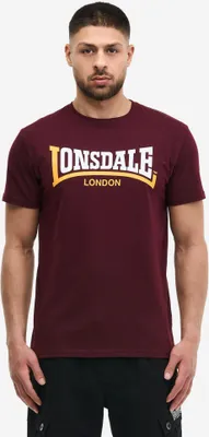 Produktbild von Herren T-Shirt normale Passform TWO TONE Oxblood/Yellow XL Lonsdale