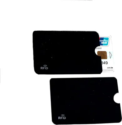 Zdjęcie produktu dla INF 12 sztuk etui na karty blokujące RFID Czarny