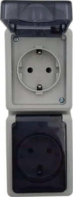 Produktbild von 10x Doppelsteckdose 2 Fach Steckdosen Set Feuchtraum Aufputz 16 A / 250 V / IP44