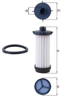 Produktbild von KNECHT HX 232D Hydraulikfilter, Automatikgetriebe x
