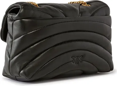 Immagine prodotto di PINKO Pelle borsa a tracolla borsa a tracolla Love Puff Mini CL Sheep Nappa Quilt Black - Antique Gold nero