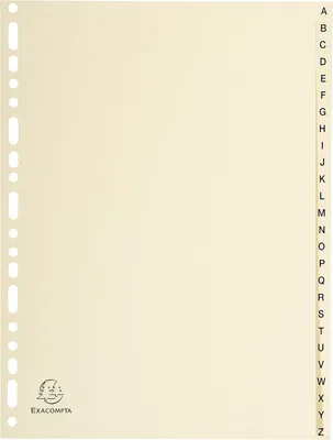 Image de EXACOMPTA Karton-Register, A-Z, A4, 26-teilig
