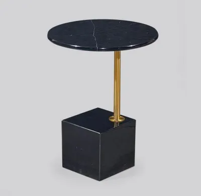 Immagine prodotto di Tavolino nero moderno in marmo imitazione tavoli Mobili da soggiorno