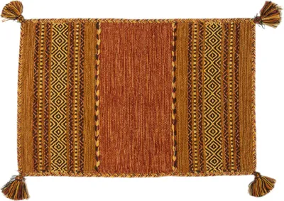Produktbild von Kilim-Teppich im Stammesstil, 100% Baumwolle, indische Herstellung, handgefertigt, 240 x 60 cm