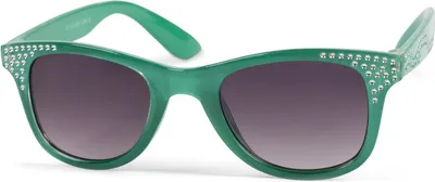 Produktbild von styleBREAKER Mädchen Nerd Sonnenbrille mit Strass, Kunststoff Rahmen und Polycarbonat Flachgläsern, Kinder 09020087