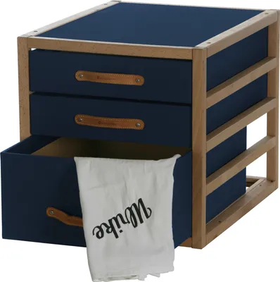 Produktbild von Container Ordnungsboxen Blau Ledergriffe